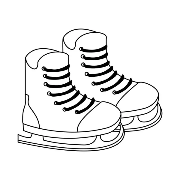 Équipement de patins à glace — Image vectorielle