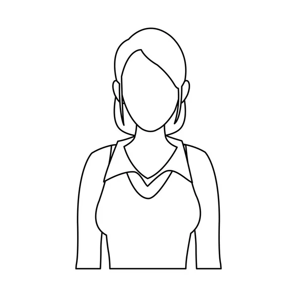 Žena bez tváře profil — Stockový vektor