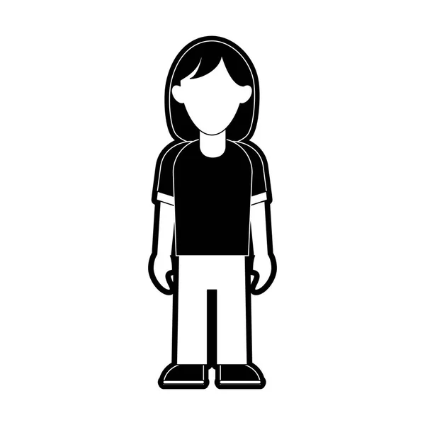 Perfil médico mujer — Vector de stock