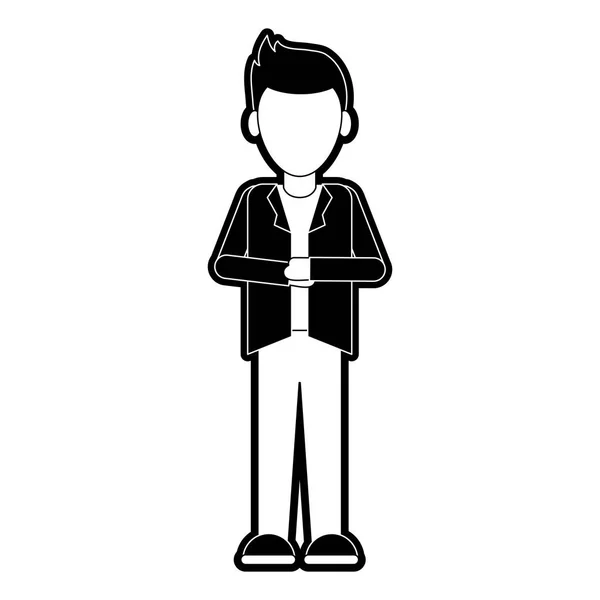 Profil homme sans visage — Image vectorielle