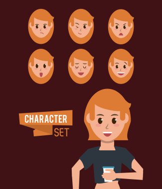 kadın karakter seti