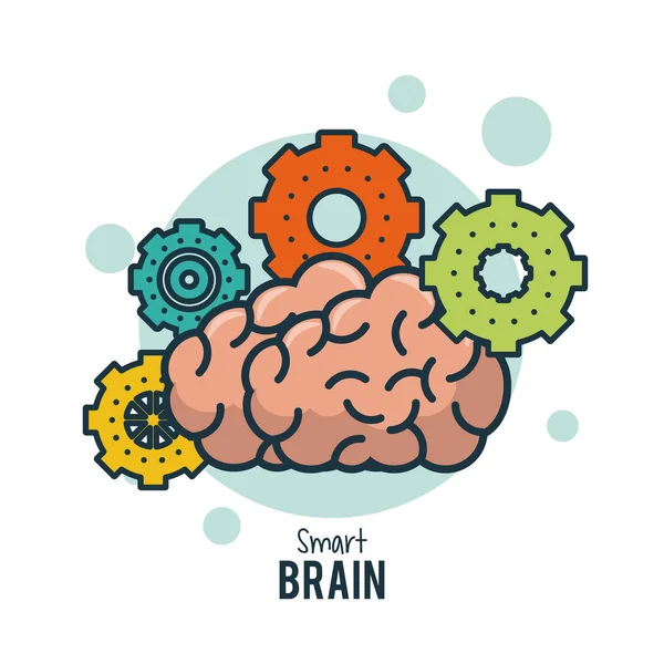 Ideias inteligentes do cérebro —  Vetores de Stock