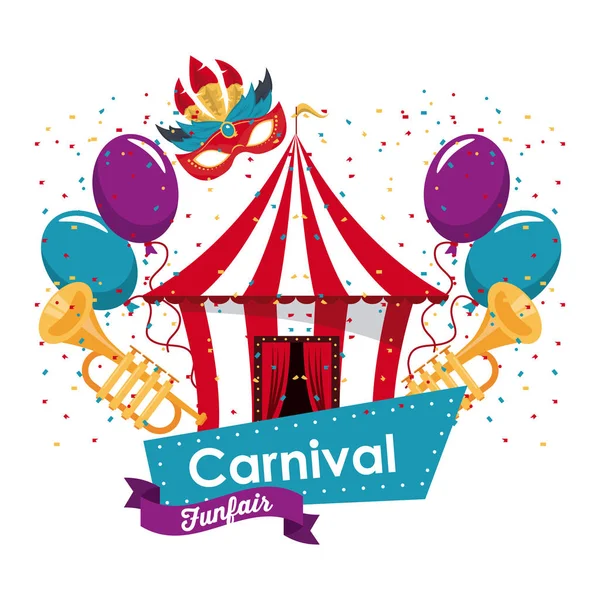 Diseño de carnaval feliz — Vector de stock