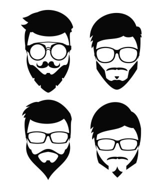 Hipster sakal saç ve aksesuarları