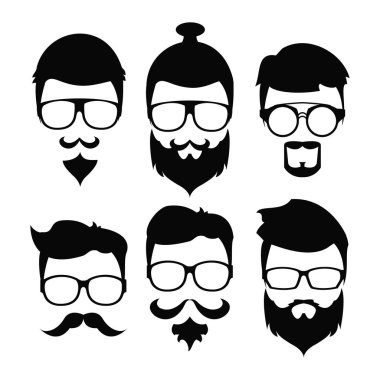 Hipster sakal saç ve aksesuarları