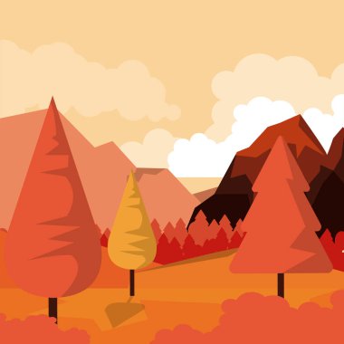 vadi ve dağ doğa günbatımı manzara renkli arka plan