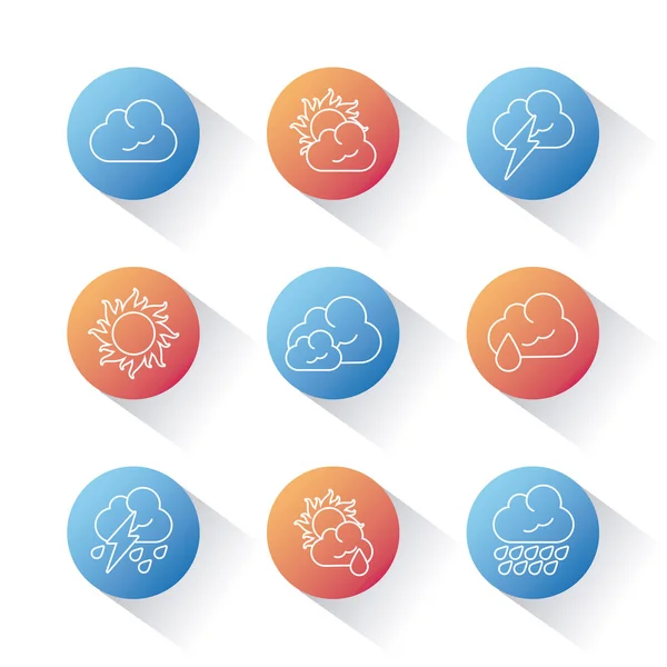 Weather icons set — Stock Vector