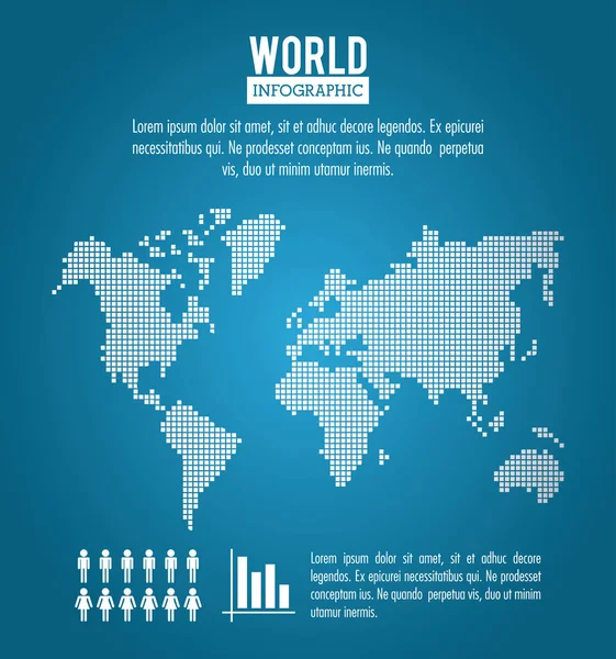 Infografía del mundo terrestre — Vector de stock