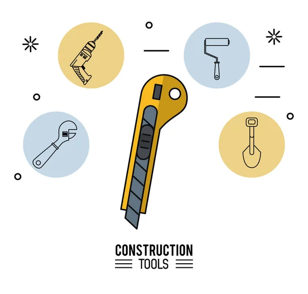 Bouw hulpmiddelen infographic — Stockvector