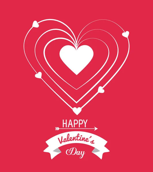 Tarjeta feliz día de San Valentín — Vector de stock