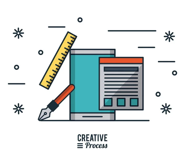 Infografía del proceso creativo — Vector de stock