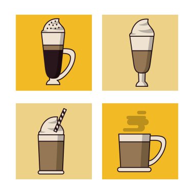 Kahve içecek Icon set