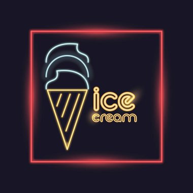 Dondurma neon ışıkları