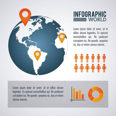 Dünya Dünya Infographic nüfus