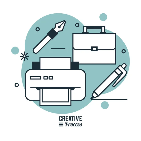 Creative process infographic — Stock Vector