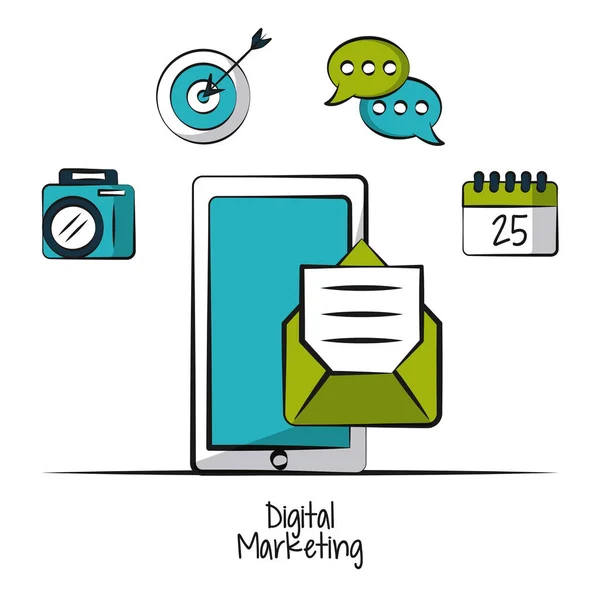 Marketing numérique et affaires — Image vectorielle