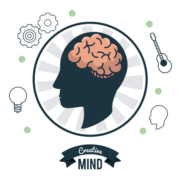 Smart brain ideas — Stock Vector