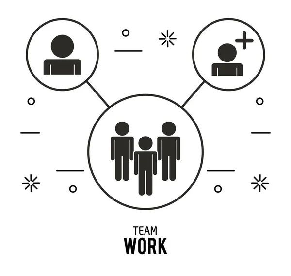 Teamwerk iconen ontwerp — Stockvector