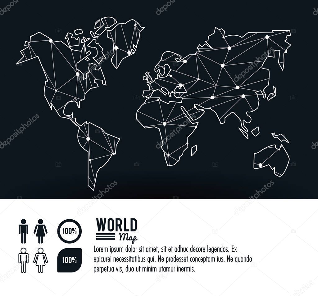 World map infographic