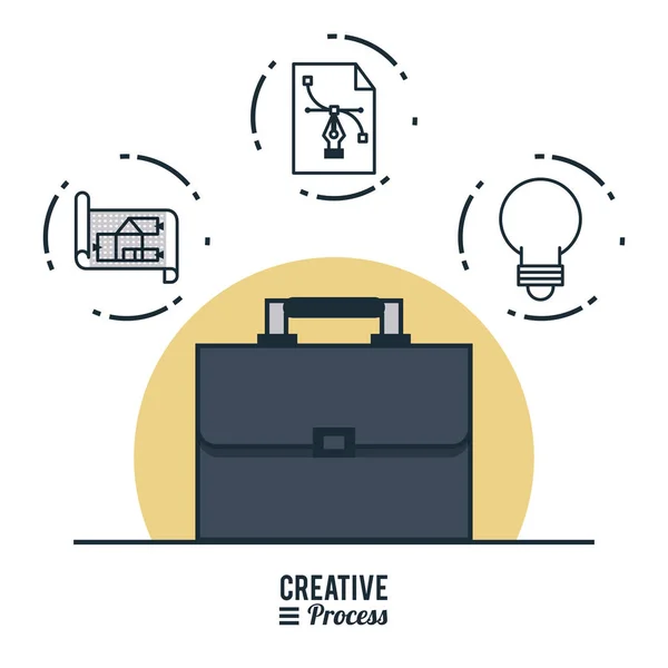 Infografía del proceso creativo — Vector de stock