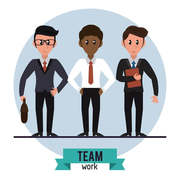 Zakelijke teamwerk cartoon — Stockvector