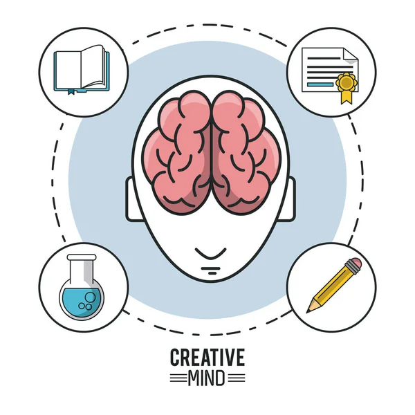 Creative mind design — Stock Vector
