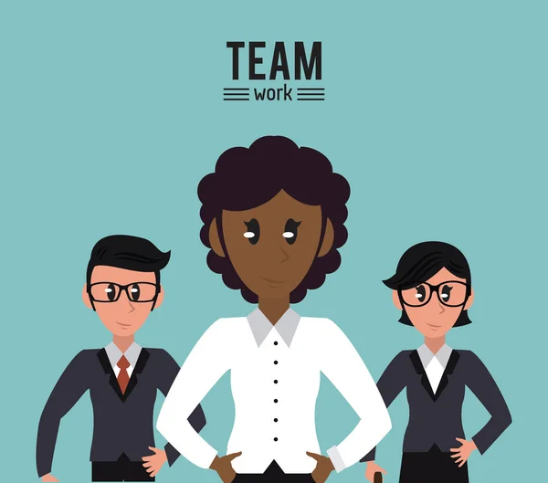 Business teamwork cartoon — Stock Vector