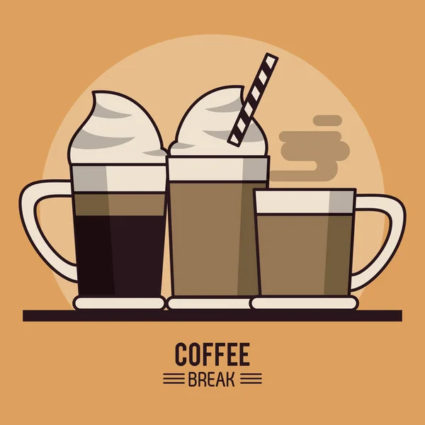 커피 음료 infographic — 스톡 벡터