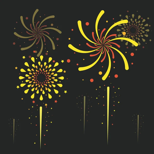 Feuerwerk und Feier — Stockvektor