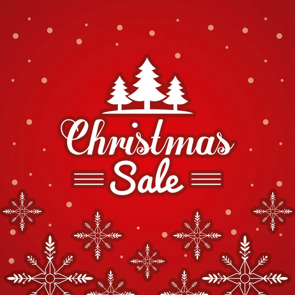 Flyer de vente de Noël — Image vectorielle