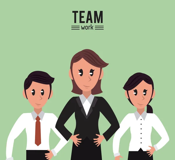 Business teamwork cartoon