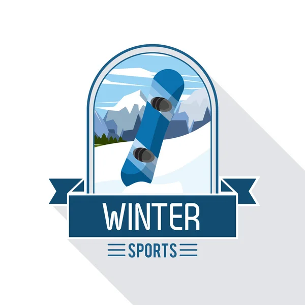 Kış Doğa Sporları — Stok Vektör
