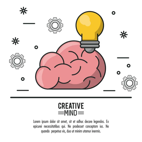 Diseño mental creativo — Vector de stock