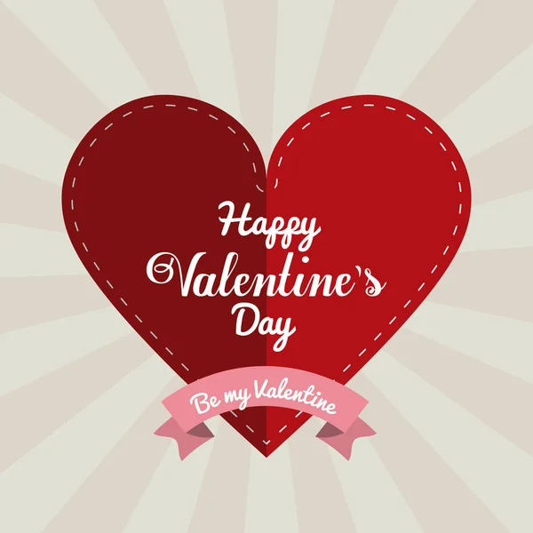 Tarjeta feliz día de San Valentín — Vector de stock