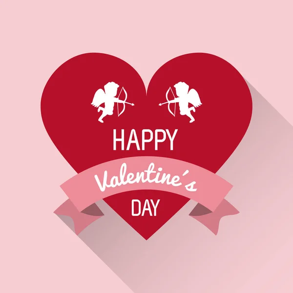 Happy valentines day card — Stock Vector