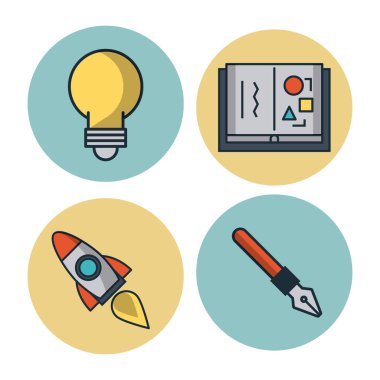 Yaratıcı süreç Icons set