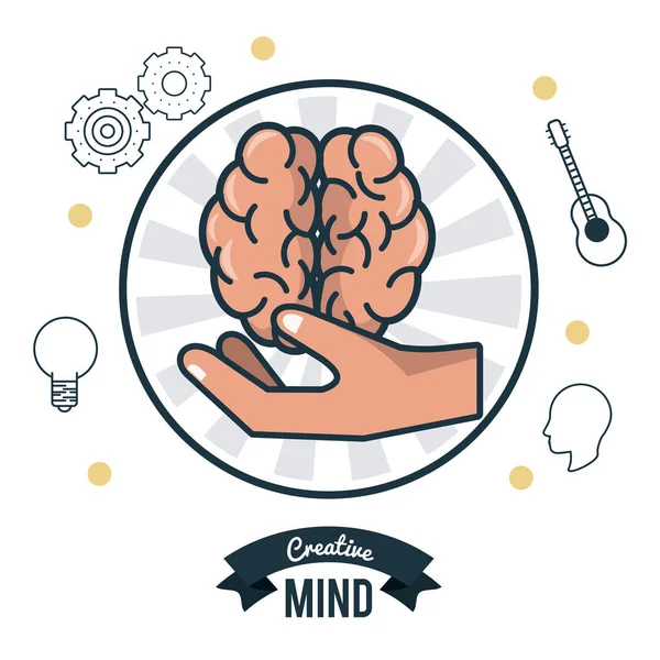 Smarta hjärna idéer — Stock vektor