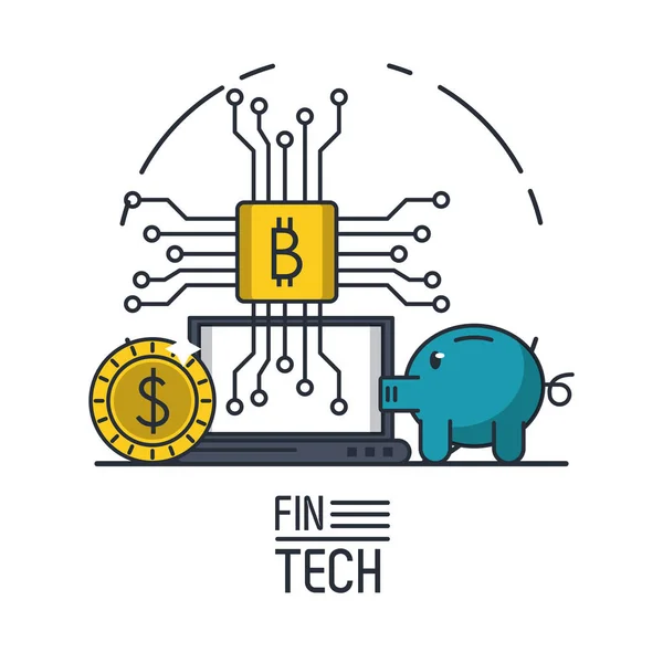 Finanças e tecnologia —  Vetores de Stock