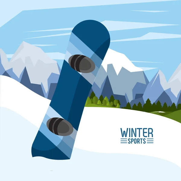 Sports extrêmes d'hiver — Image vectorielle