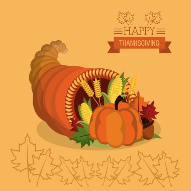 Mutlu Şükran günü kartı