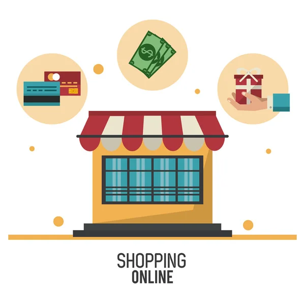 Zakupy online business — Wektor stockowy
