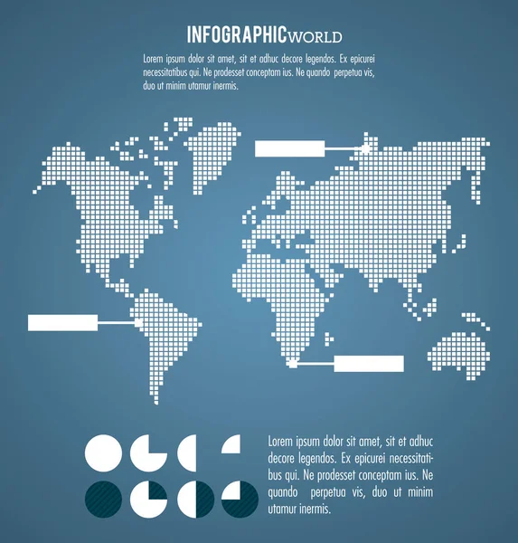 Erde-Welt-Infografik — Stockvektor