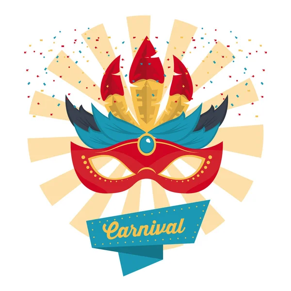 Mascara carnival design — Stock Vector