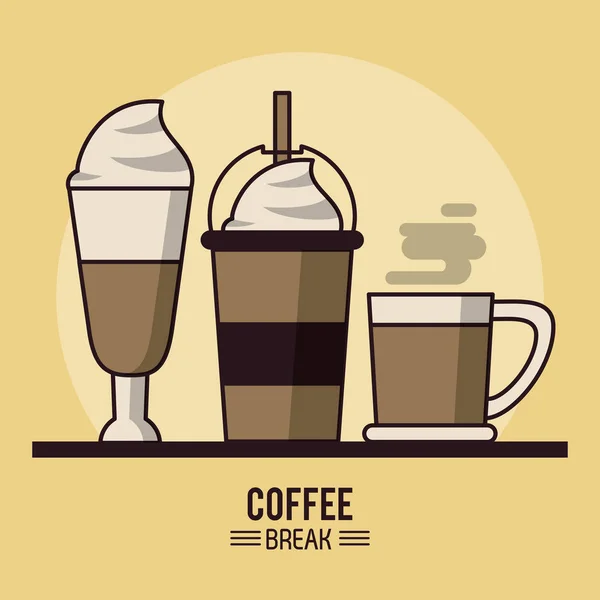 커피 음료 infographic — 스톡 벡터