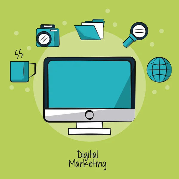 Marketing digital y negocios — Archivo Imágenes Vectoriales