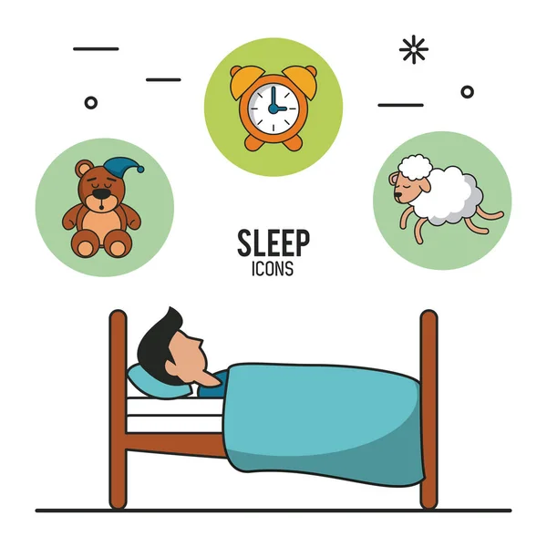 Солодкі сни і хороша інфографіка сну — стоковий вектор