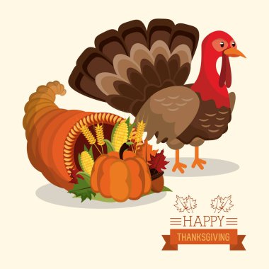 Mutlu Şükran günü kartı