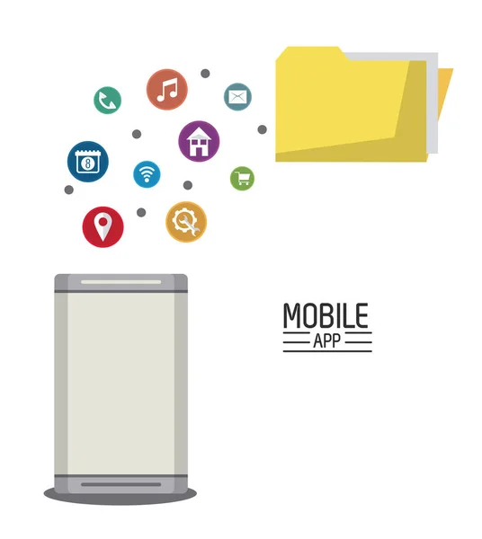 Mobiele app-technologie — Stockvector
