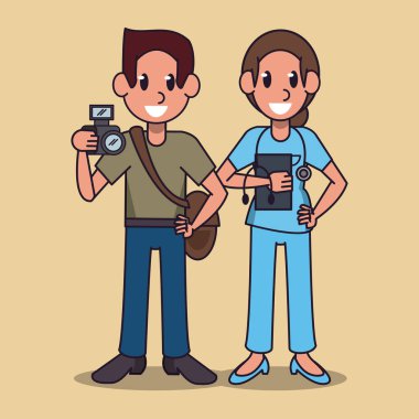 İşçi ve iş karikatür