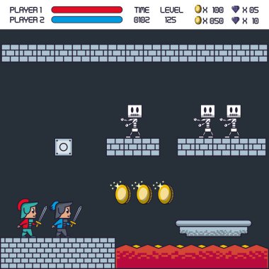 pixelated oyun sahne